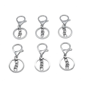 YIWANG Wholesale Metal Keychains Lobster Clasp <b>Key</b> Chain Rings Pendant DIY Jewelry Making Accessories Gift Three-piece Keychain - Product Image 5
