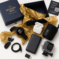 Boîte Mystère Électronique Avancée 2026 – Coffret Surprise 5-8 Pièces : Montre Connectée, Écouteurs TWS, Haut-parleur, Batterie Externe – Cadeau Premium