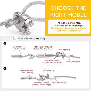 DIN 741Rigging ฮาร์ดแวร์สแตนเลสเชือกลวดคลิปล็อค - Product Image 6