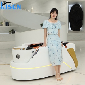 Table de massage multifonctionnelle automatique Kisen avec bac en céramique pour salon de coiffure et spa japonais - Product Image 3