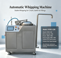 Machine à remplir les gâteaux automatique commerciale 130L, injecteur de crème pâtissière gonflable, équipement de boulangerie pour cupcakes et pâtisseries