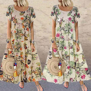Abito da donna estivo a maniche corte stile europeo e americano di 2025 nuova qualità Casual elegante Street confortevole - Product Image 1