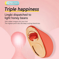 Vibrateur double usage en forme de cœur, pour stimulation orale et vaginale, à forte vibration, discret, pour usage extérieur, jouet sexuel pour adultes