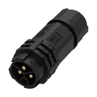 Connecteur étanche 20A 3 broches pour les entraînements de moteurs industriels, les équipements d'automatisation, les câbles d'alimentation des actionneurs et les systèmes de câblage de machines