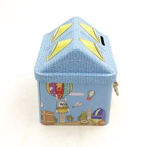<span class=keywords><strong>Venta</strong></span> caliente de dibujos animados impreso regalo dinero Banco tin casa con cerradura y llave - Product Image 3