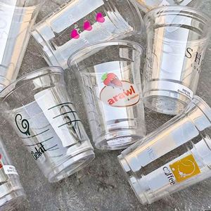 Gobelets en plastique écologiques personnalisés pour animaux de compagnie, 98 mm, différents styles, avec couvercles transparents pour boissons froides, café, milkshake, boba, bubble tea - Product Image 4