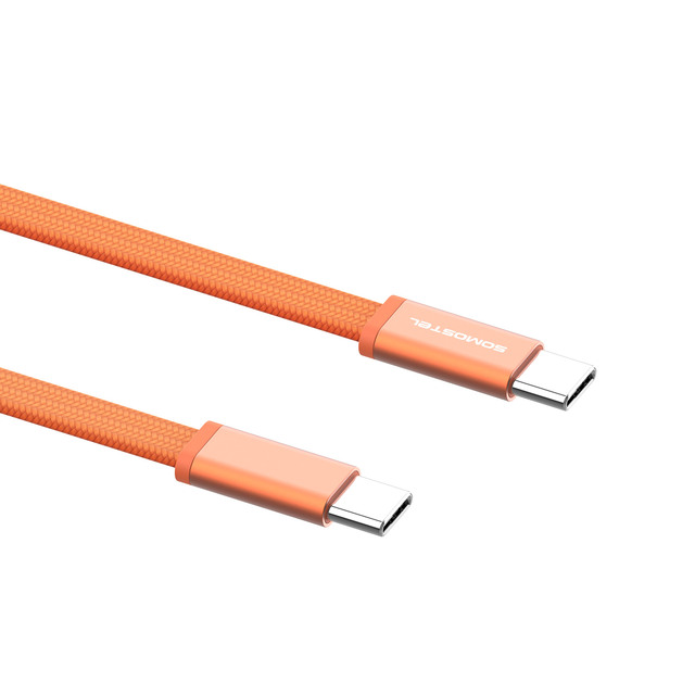 Somostel Wholesales SMS-BW66 3.3ft 1m Powerline C-C 60W Charging Output USB-C Fast Charging Braided Cable For Mobile Phone