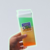 Bouteille jetable de 500 ml en PP, style influenceur, carrée, résistante aux hautes températures, pour thé au lait, yaourt, boissons à emporter, personnalisable