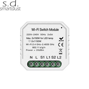 Polvo <span class=keywords><strong>inteligente</strong></span> 1 <span class=keywords><strong>Google</strong></span> Alexa Control <span class=keywords><strong>de</strong></span> voz 2 Control remoto inalámbrico Tuya <span class=keywords><strong>inteligente</strong></span> DIY Wifi módulo interruptor - Product Image 1