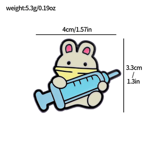 4 Projetos Personalizados Doutor Decorativo Broche Pin Presente Enfermeira Médica Medicina Esmalte Pin para Vestuário - Product Image 2
