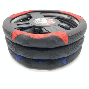 <span class=keywords><strong>Protector</strong></span> universal antideslizante de piel auténtica para <span class=keywords><strong>volante</strong></span> de coche con diseño transpirable para decoración de interiores, venta al por mayor - Product Image 1