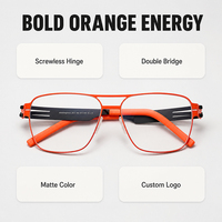 Osicare – Montures de lunettes de vue en gros, marque de luxe, couleur rouge personnalisée, design élégant, optique Ic, lunettes métalliques