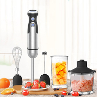 Mixeur Plongeant Électrique Multifonction 3-en-1 avec Moteur en Cuivre Pur 1200W, Lames en Acier Inoxydable pour Hacher et Mélanger, Idéal pour Usage Domestique