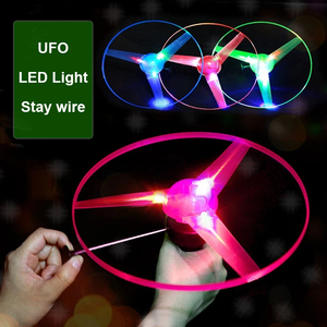 Disque volant à éclairage LED, hélicoptère à hélices, jouets d'extérieur pour enfants, toupie en plastique, soucoupes volantes UFO, sports et jeux amusants - Product Image 3