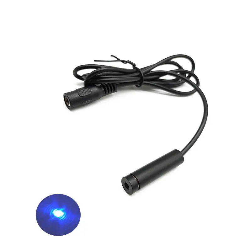 Adjustable Focusing D10mm 450nm 10mw 20mw 30mw 50mw PMMA Lens Blue Dot Laser Module with DC Cord