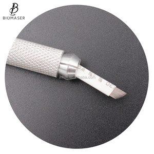 Biomaser ceja del tatuaje agujas 3D aguja de bordado/0,18/0,2/0,25mm pines nano microblading agujas para - Product Image 5