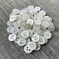 Botón de Resina Plástica Blanco Perla Personalizado para Camisas