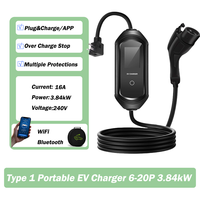 Nouveau chargeur EV portable intelligent et polyvalent de niveau 1, connecteur J1772, prise NEMA 5-15P, câble de charge de 5 m, 6-32A 120V