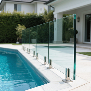 Panneau de verre de balcon sans cadre de 12 mm, verre trempé pour garde-corps, verre pour cour extérieure, jardin, centre commercial, escalier, villa, projet de garde-corps en verre - Product Image 2