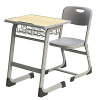 Ensembles de mobilier scolaire de haute qualité, bureau et chaise pour étudiants, tables et chaises d'étude individuelles pour salle de classe avec structure métallique