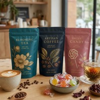 Sachets refermables personnalisés JIAHE avec logo imprimé, recyclables, 3 oz, en Mylar, pour café, bonbons, fleurs, thé