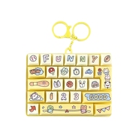 Porte-clés anti-stress clavier 26 touches en silicone, mignon, thème Océan, Fête, Été, Sport, cadeau à suspendre au sac