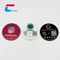 Carte de contrôle d'accès avec logo personnalisé, carte intelligente en époxy NFC pour menus numériques et avis Google