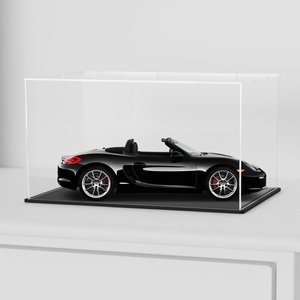 High Quality Custom Luxury Transparent Acrylic Water Resistant for Freestanding Car Model <b>Display</b> <b>Case</b> Modern Style Black - Product Image 3