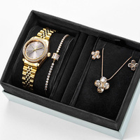 Ensemble de montres de luxe pour femmes avec bijoux, montre-bracelet à quartz étanche, bracelet, collier, ensemble cadeau pour femmes