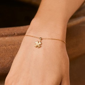 FUAMAY oro placcato 18K ciondoli fiori gioielli argento foglia ciondolo collana personalizzata quattro foglie fiore <span class=keywords><strong>FELICITA</strong></span> Charm collana donna - Product Image 4