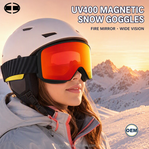 Lunettes de ski OEM avec revêtement anti-buée pour le ski, le snowboard, le <span class=keywords><strong>skateboard</strong></span>, les sports d'hiver en plein air - Cadre bleu marine - Product Image 1
