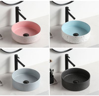 Lavabo sur pied en céramique moderne, couleur rose mat, en porcelaine, facile à nettoyer, pour salle de bain, MUBI, garantie 1 an