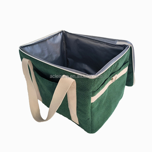 Bolsa refrigeradora de torre con cremallera, fiambrera aislada de tela de rizo, bolsas refrigerantes de tela de rizo suave para viajes de picnics en la <span class=keywords><strong>playa</strong></span> - Product Image 4
