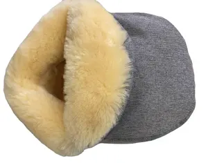 New style Sheepskin foot warmer goatskin foot warmer real fur lined warmer
