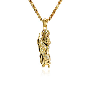 Mountain and Sea yunnique Hip Hop Punk Jewelry Saint-Julien <b>Titanium</b> Steel Necklace Niche Artistic Retro Classic St - Product Image 5