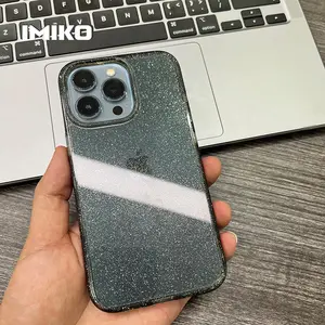 IMIKO Crytal透明外壳，适用于iphone 12 13 14专业最大闪光外壳钻石