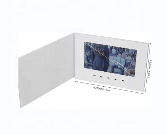 Video Greeting Card Including 4G Memory and Rechargeable Battery LCD Screen Digital Brochures