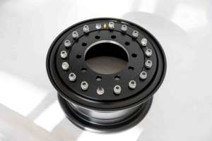 Mattschwarzes Gemälde <span class=keywords><strong>2</strong></span>-teiliges Design-LKW-Leichtmetall rad mit 10 Ösen Felgen der Größe 20x10 Zoll O-Ringe und Bolzen muttern Loch felgen - Product Image 5