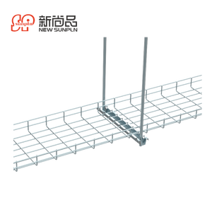 大容量丝网电缆桥架支撑系统镀锌钢电力系统电缆管理 - Product Image 4