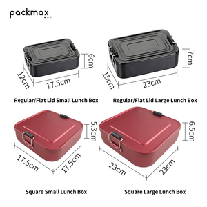 Aluminum Alloy <b>Kids</b> Bento <b>Box</b>, Student Lunch Container, Food-Grade Outdoor Picnic <b>Storage</b> <b>Box</b>, Wholesale - Product Image 2