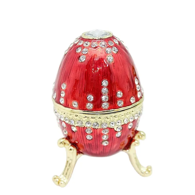 European Home Gifts Easter Russian Egg Jewelry Box Enamel Craft Desktop Decoration