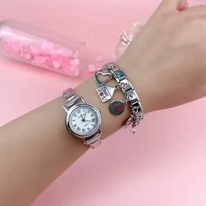 Hapiship 9mm de ancho nuevo Original Daisy I <span class=keywords><strong>Love</strong></span> You corazón flor italiano encanto pulsera de acero inoxidable fabricación de joyas DJ047 - Product Image 2