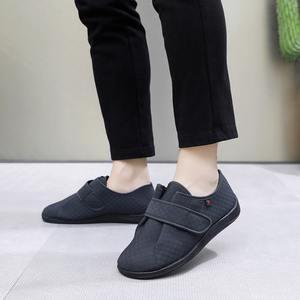 Chaussures de marche OEM/ODM pour hommes et femmes, à bout large, pour diabétiques, avec bande auto-agrippante large, chaussures décontractées pour mères - Product Image 4