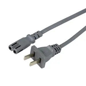 Us Plug Usa Ac 2 Pin America Braided laptop Computer power Cable IEC C7 Power Cord Female Cable electrical extension power cord