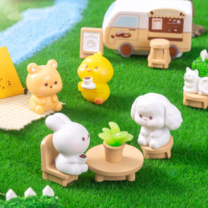 Miniatures d'animaux en résine, moules d'artisanat en résine, statues pour micro-jardins féériques, accessoires de paysage, décorations pour maisons de poupées - Product Image 3