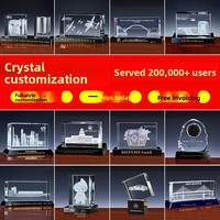 Coffret Cadeau de Souvenirs d'Anniversaire : Modèle de Pont Créatif en Cristal Artificiel, Gravé au Laser 3D, pour Bureau
