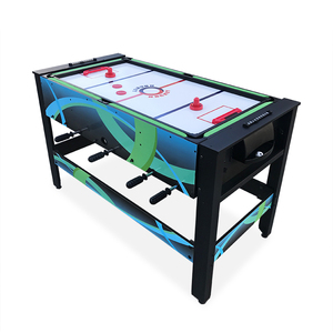 Offre directe d'usine : Table de <span class=keywords><strong>jeu</strong></span> <span class=keywords><strong>multi</strong></span>-usage 4 en 1 Como de 4 pieds avec billard, football, hockey sur air et tennis de table - Product Image 5