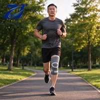 Genouillère à sangle de compression réglable, en tricot élastique respirant, pour le soutien du genou au quotidien, pour le sport et l'entraînement