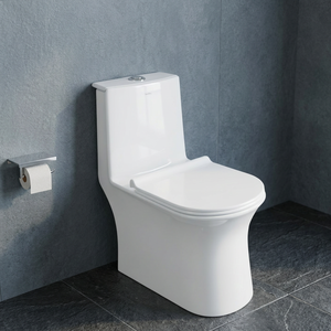 Cuvette de toilette en porcelaine pour salle de bain, réservoir d'eau bas en forme d'oeuf, cuvette de toilette - Product Image 1