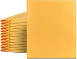 Design Padded Shipping Mailing Packaging Eco-friendly Kraft Yellow Bubble Mailers Custom 8x4 Paper Bubble Envelope Mail Bag